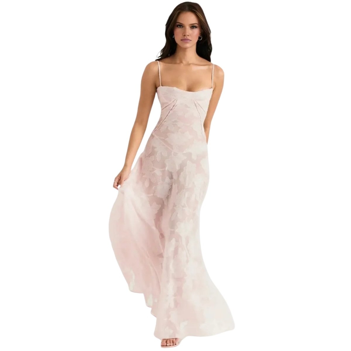 Jennifer | Robe de soirée maxi fluide sans manches pour femme