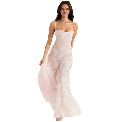 Jennifer | Robe de soirée maxi fluide sans manches pour femme