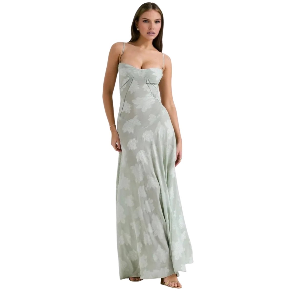 Jennifer | Robe de soirée maxi fluide sans manches pour femme
