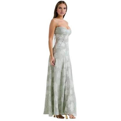 Jennifer | Robe de soirée maxi fluide sans manches pour femme