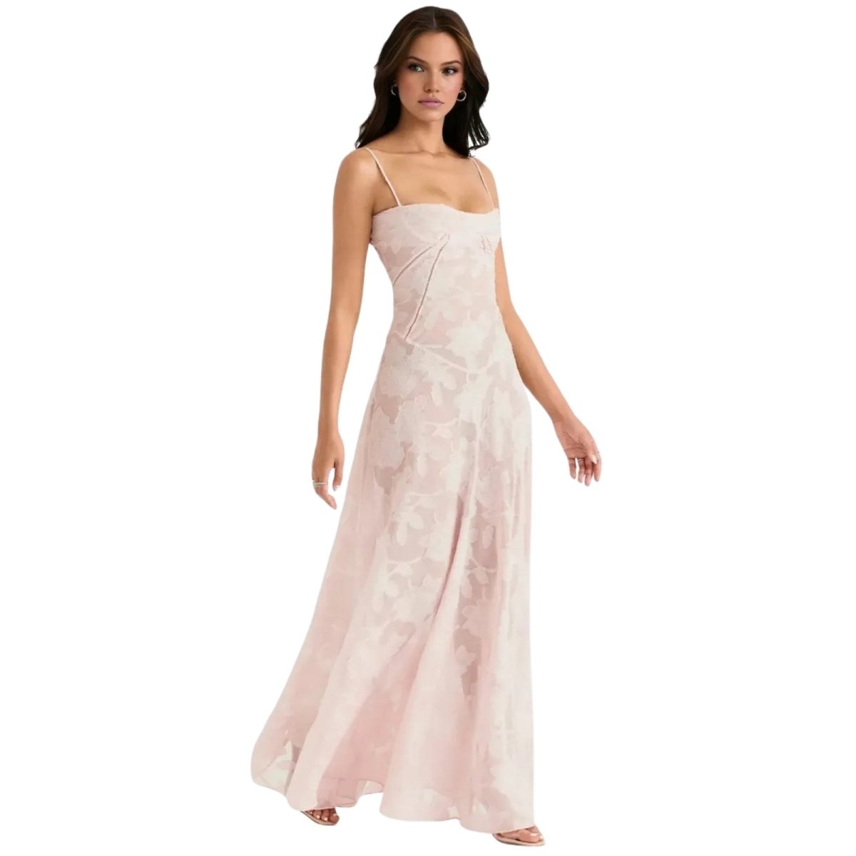 Jennifer | Robe de soirée maxi fluide sans manches pour femme