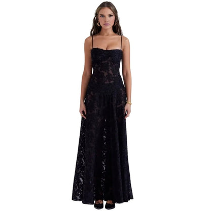 Jennifer | Robe de soirée maxi fluide sans manches pour femme