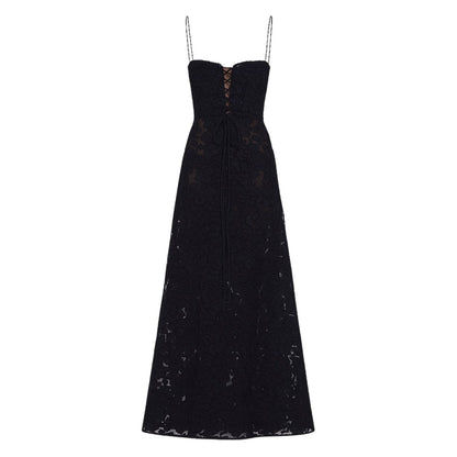 Jennifer | Robe de soirée maxi fluide sans manches pour femme