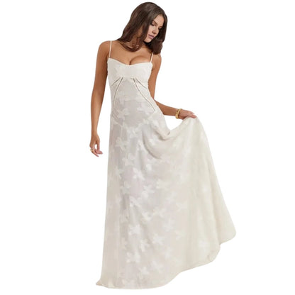 Jennifer | Robe de soirée maxi fluide sans manches pour femme