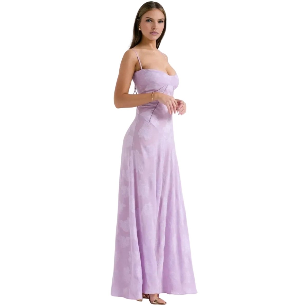 Jennifer | Robe de soirée maxi fluide sans manches pour femme
