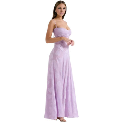 Jennifer | Robe de soirée maxi fluide sans manches pour femme