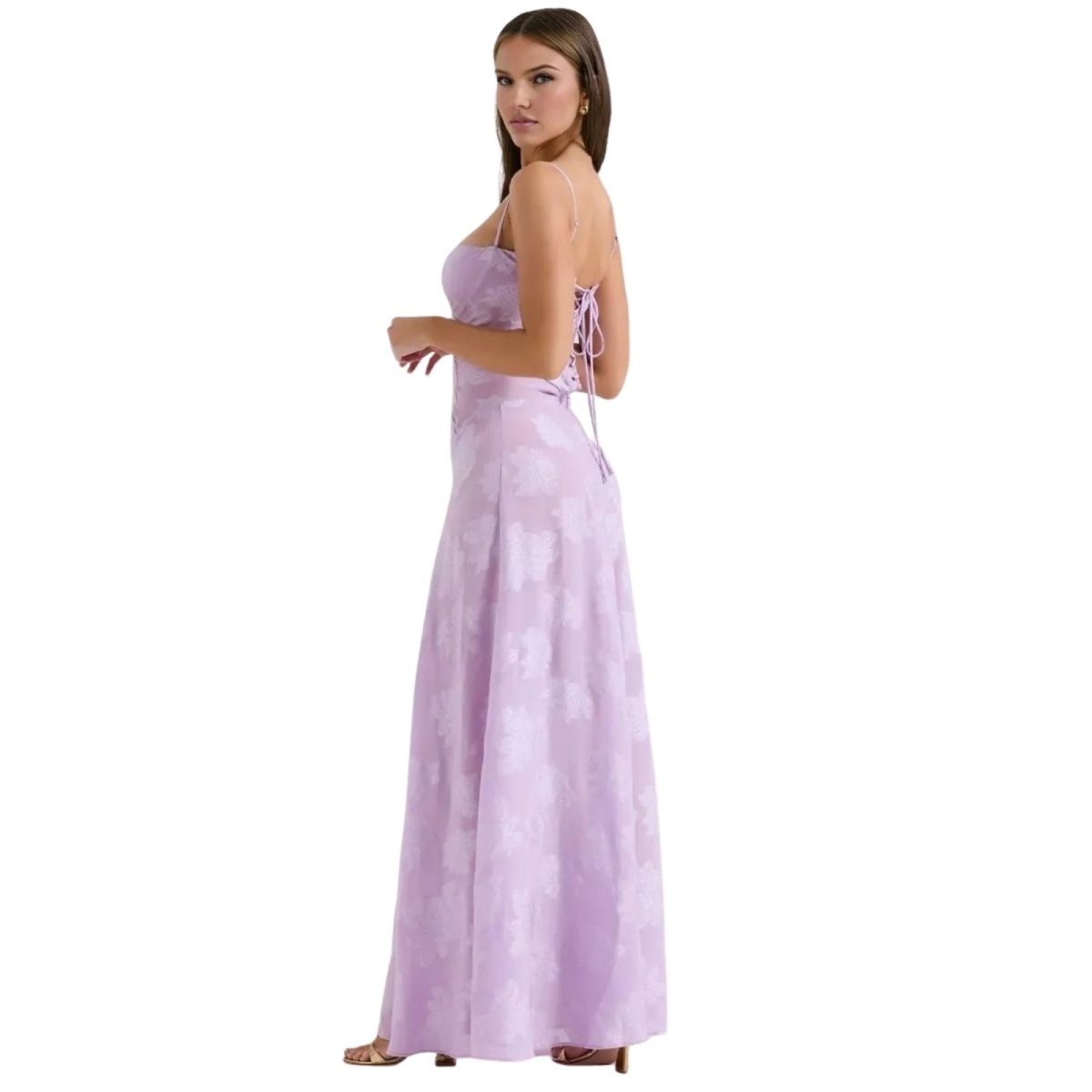 Jennifer | Robe de soirée maxi fluide sans manches pour femme