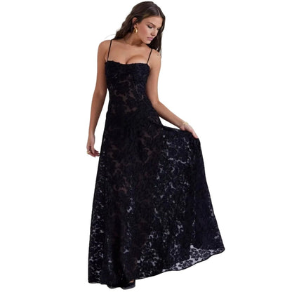 Jennifer | Robe de soirée maxi fluide sans manches pour femme