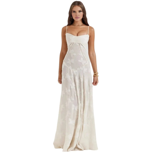Jennifer | Robe de soirée maxi fluide sans manches pour femme