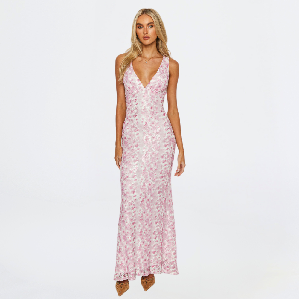 Jenny | Robe longue élégante pour invitée de mariage femme