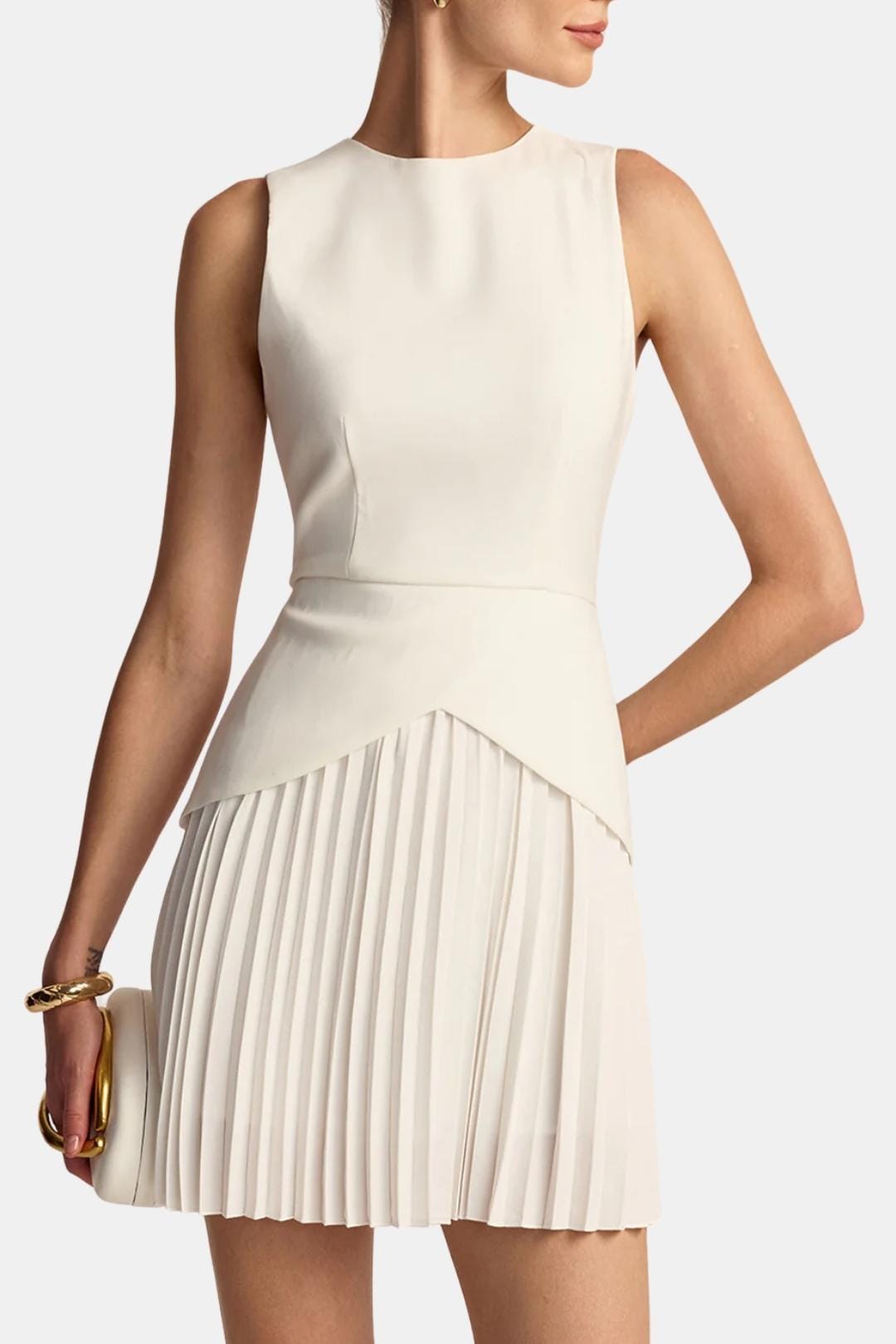 Robe Mini Femme en tissu léger, sans manches, coupe confortable – Menvelo
