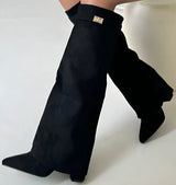 Bottes Femme Salomé à Talon Carré et Boucle