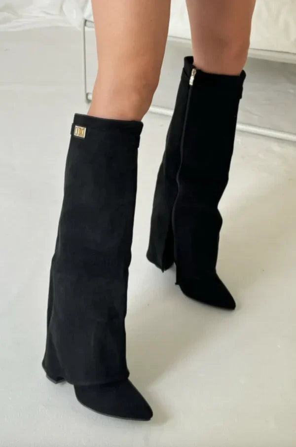 Bottes Femme Salomé à Talon Carré et Boucle
