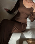 Robe Longue Femme Manches Longues – Coupe Fluide et Décontractée