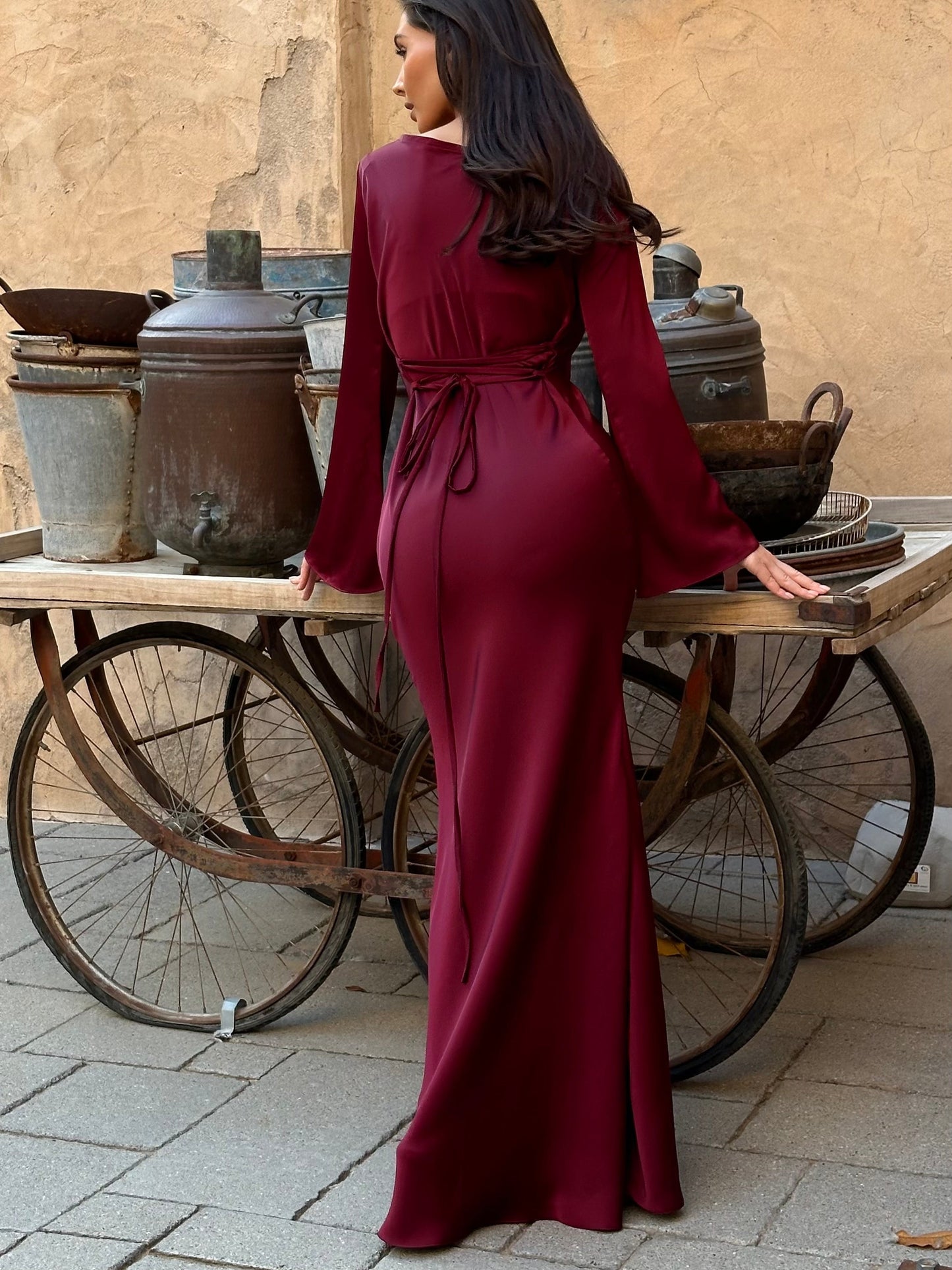 Robe Longue Femme Manches Longues – Coupe Fluide et Décontractée