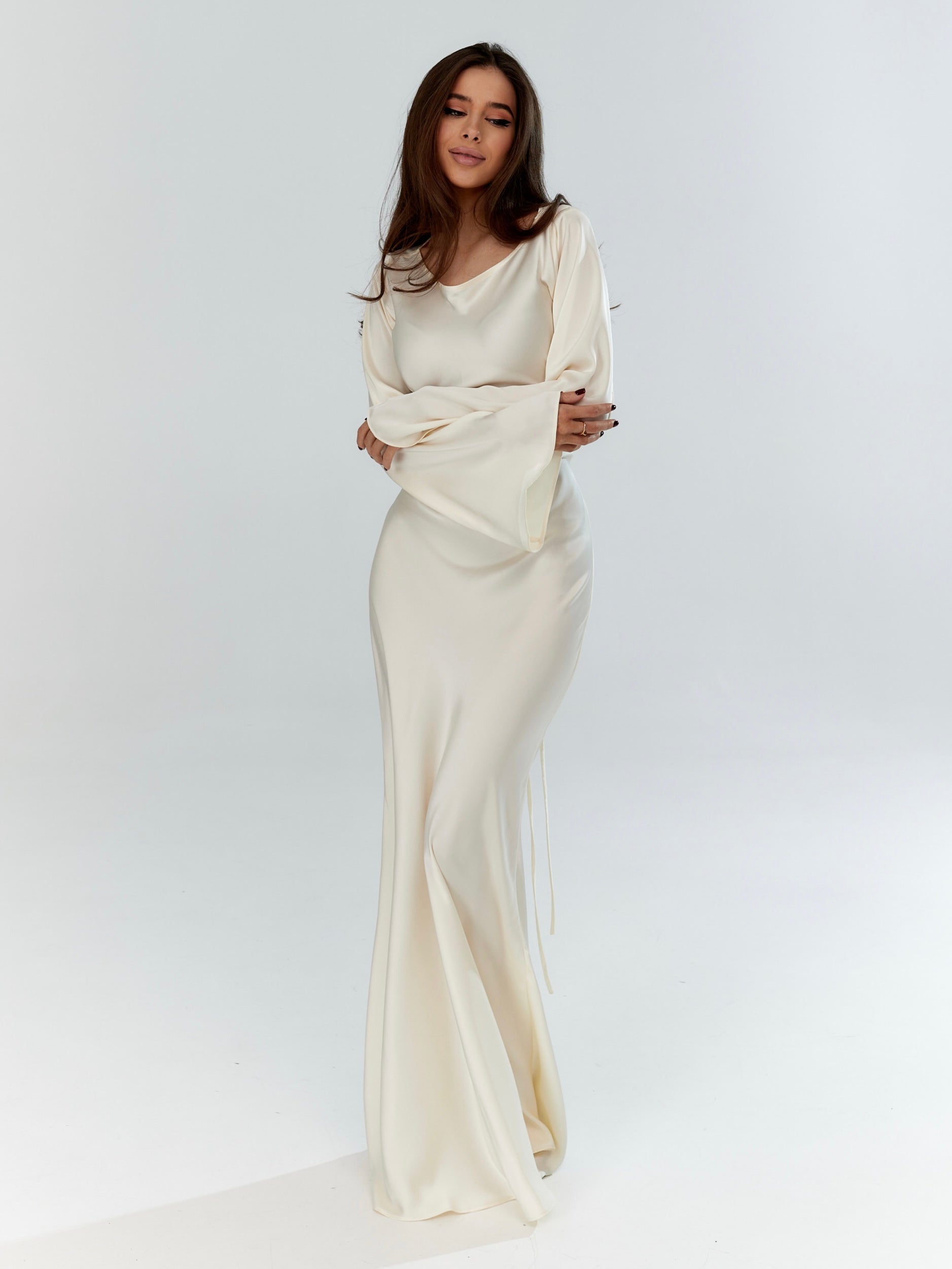 Robe Longue Femme Manches Longues – Coupe Fluide et Décontractée