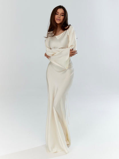 Robe Longue Femme Manches Longues – Coupe Fluide et Décontractée