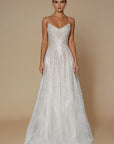 Robe Femme Maxi à Sequins – Coupe A-Line Plissée Tissu Fluide Occasion Spéciale