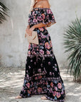 Robe Longue Fleurie Femme Épaules Dénudées – Silhouette Volantée Fluide