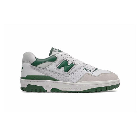New Balance 550 Baskets Blanc Vert Homme Femme - 1