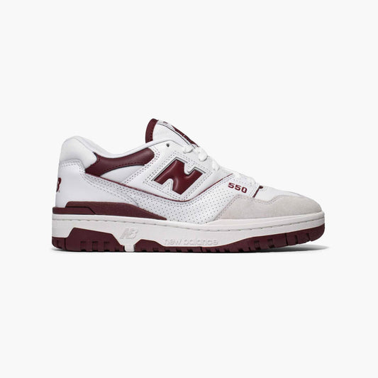New Balance 550 Baskets Blanc Bordeaux Homme Femme - 1