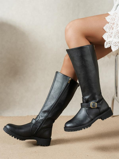 Bottes Hautes Femme Chloé à Boucle Décorative