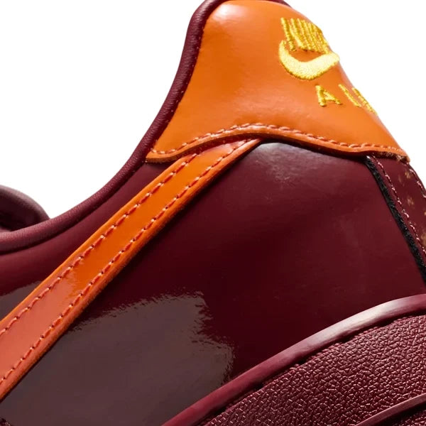 Nike Air Force 1 Low Patent Leather Dark Team Red Safety Orange, Baskets Basses Unisexe Cuir – photo 5