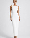 Robe Longue Femme Dos Nu – Silhouette Ajustée Sans Manches