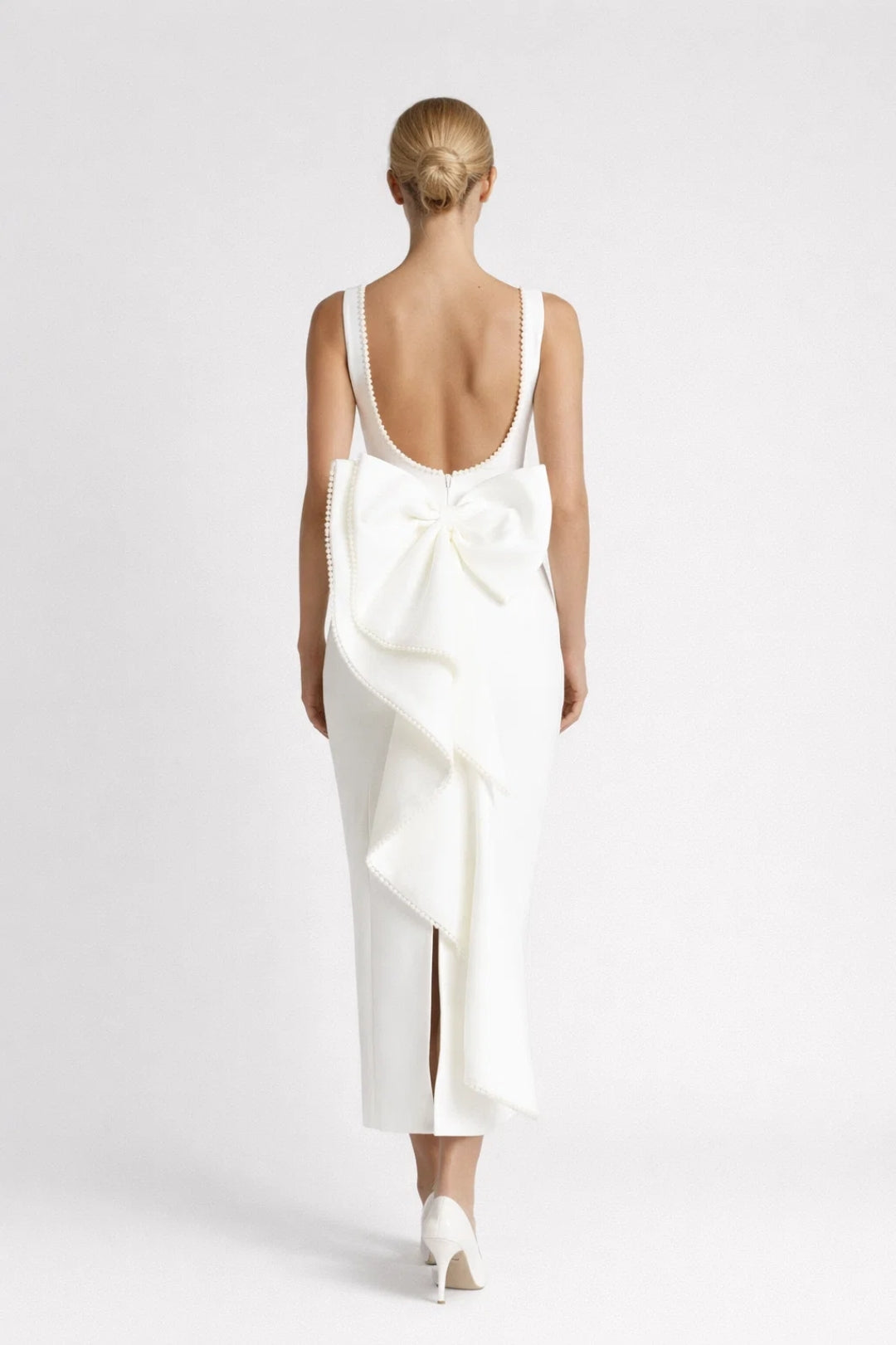 Robe Longue Femme Dos Nu – Silhouette Ajustée Sans Manches