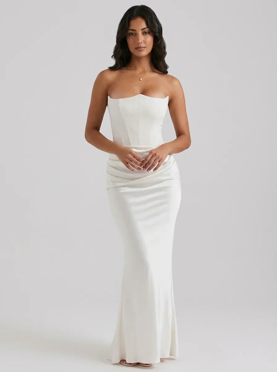 Rachel | Robe longue bustier corsetée pour femmes, idéale pour les événements