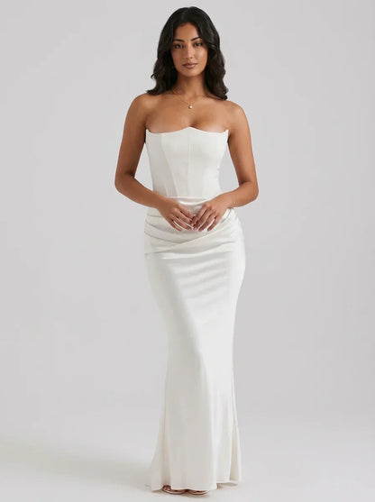 Rachel | Robe longue bustier corsetée pour femmes, idéale pour les événements