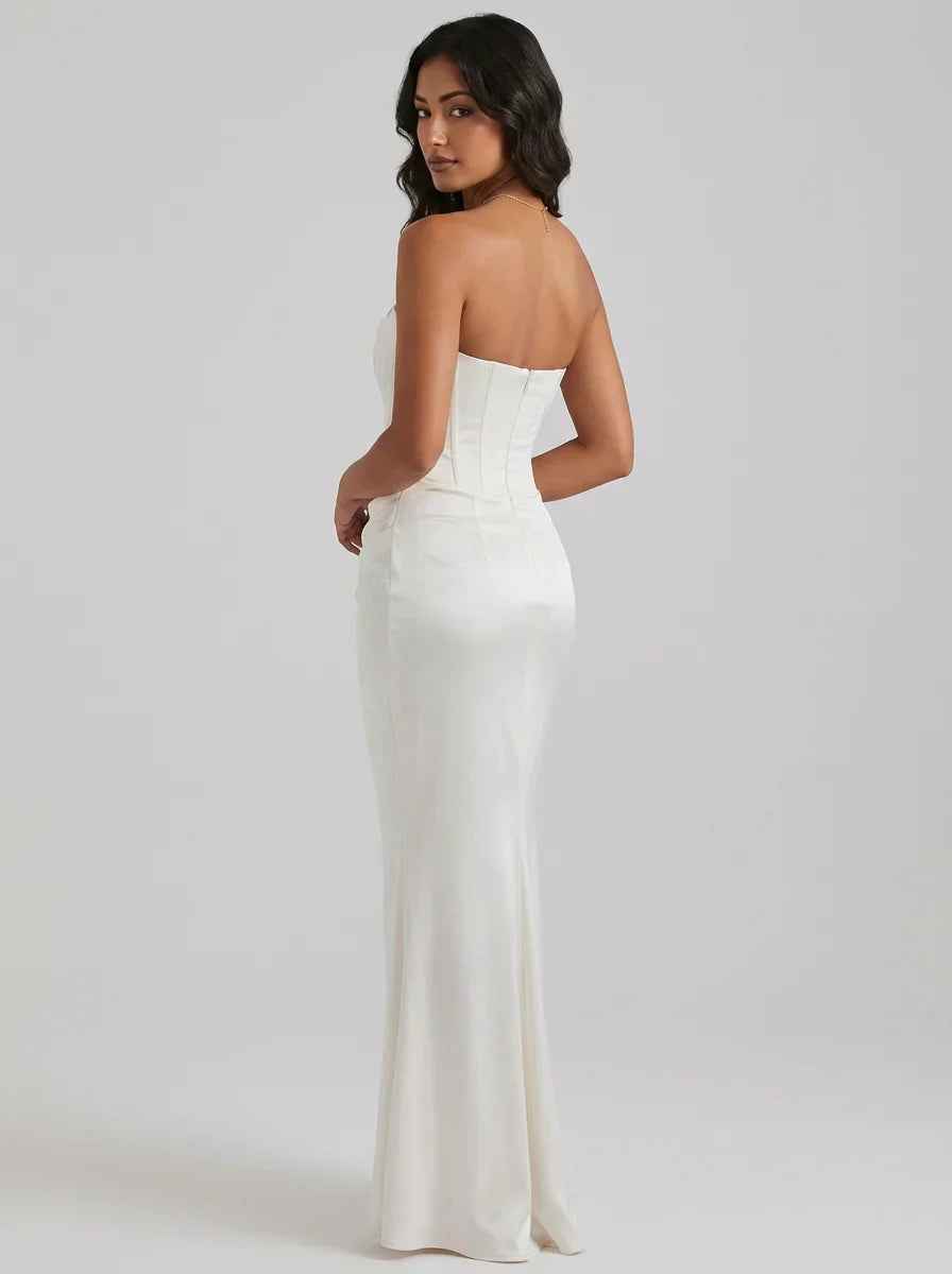 Rachel | Robe longue bustier corsetée pour femmes, idéale pour les événements