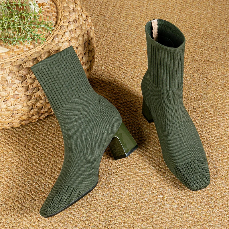 Bottines Femme Camille Élégantes à Talon Confort