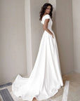 Robe Maxi de Soirée Femme Fente Haute – Décolleté Profond Coupe A-Line Taille Marquée