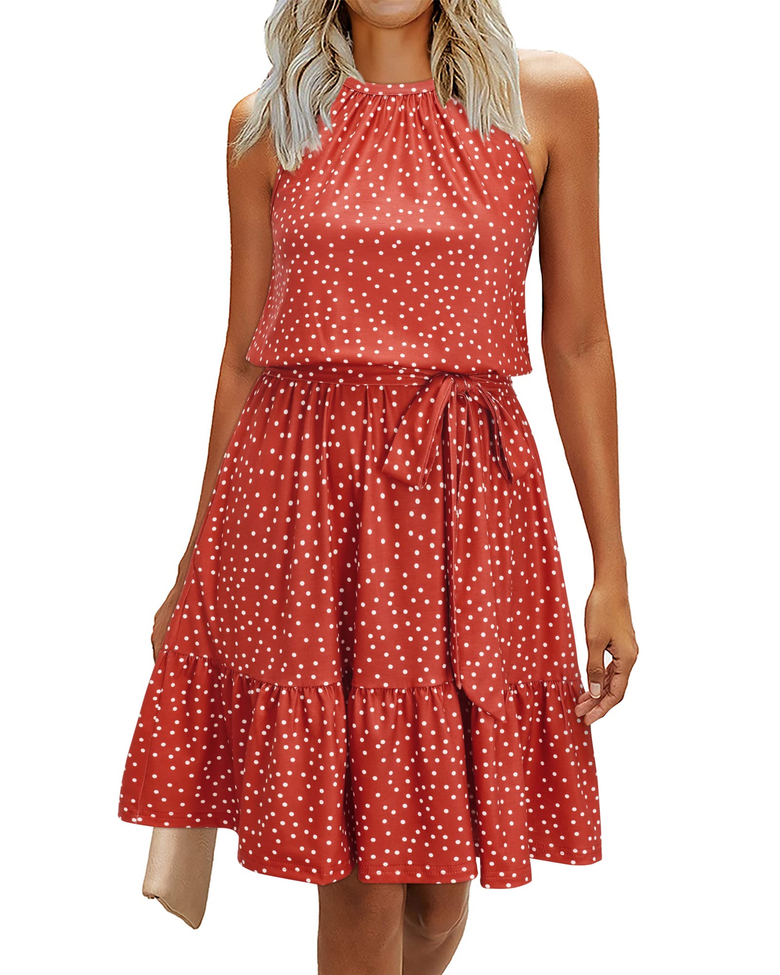 Robe Midi Femme en tissu léger, à volants, coupe fluide – Menvelo