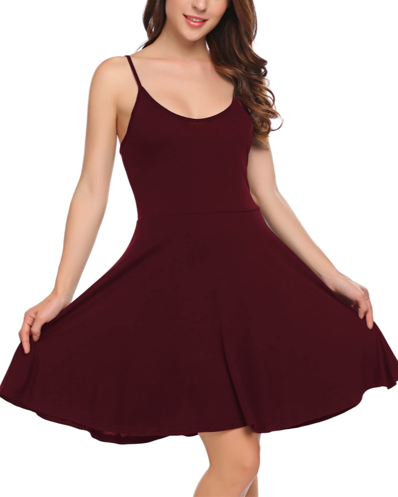 Robe Mini Femme en tissu léger, col V, coupe fluide – Menvelo