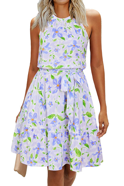 Robe Midi Femme en tissu léger, à volants, coupe fluide – Menvelo