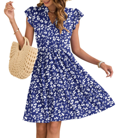 Robe Midi Femme en stretch, col V, coupe fluide – Menvelo