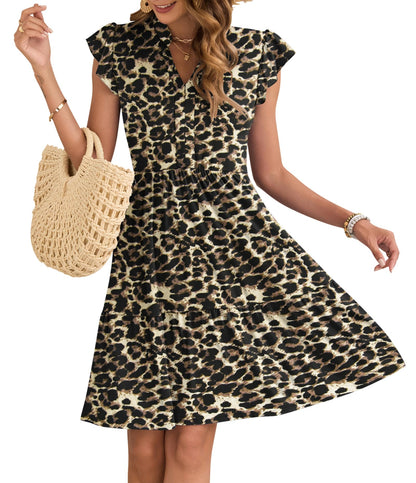 Robe Midi Femme en stretch, col V, coupe fluide – Menvelo