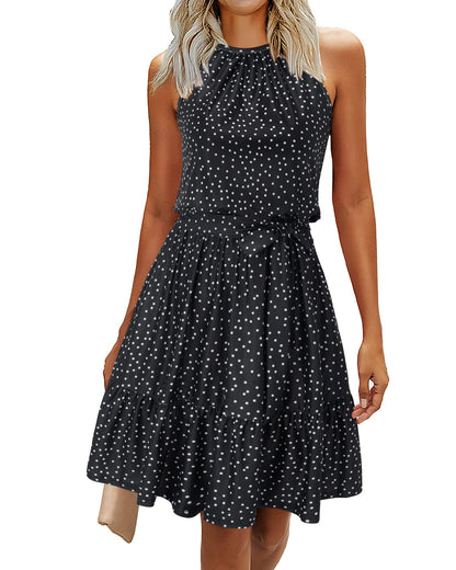 Robe Midi Femme en tissu léger, à volants, coupe fluide – Menvelo