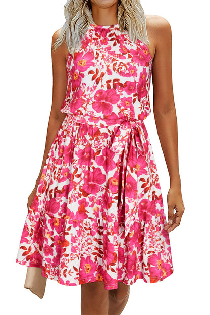 Robe Midi Femme en tissu léger, à volants, coupe fluide – Menvelo