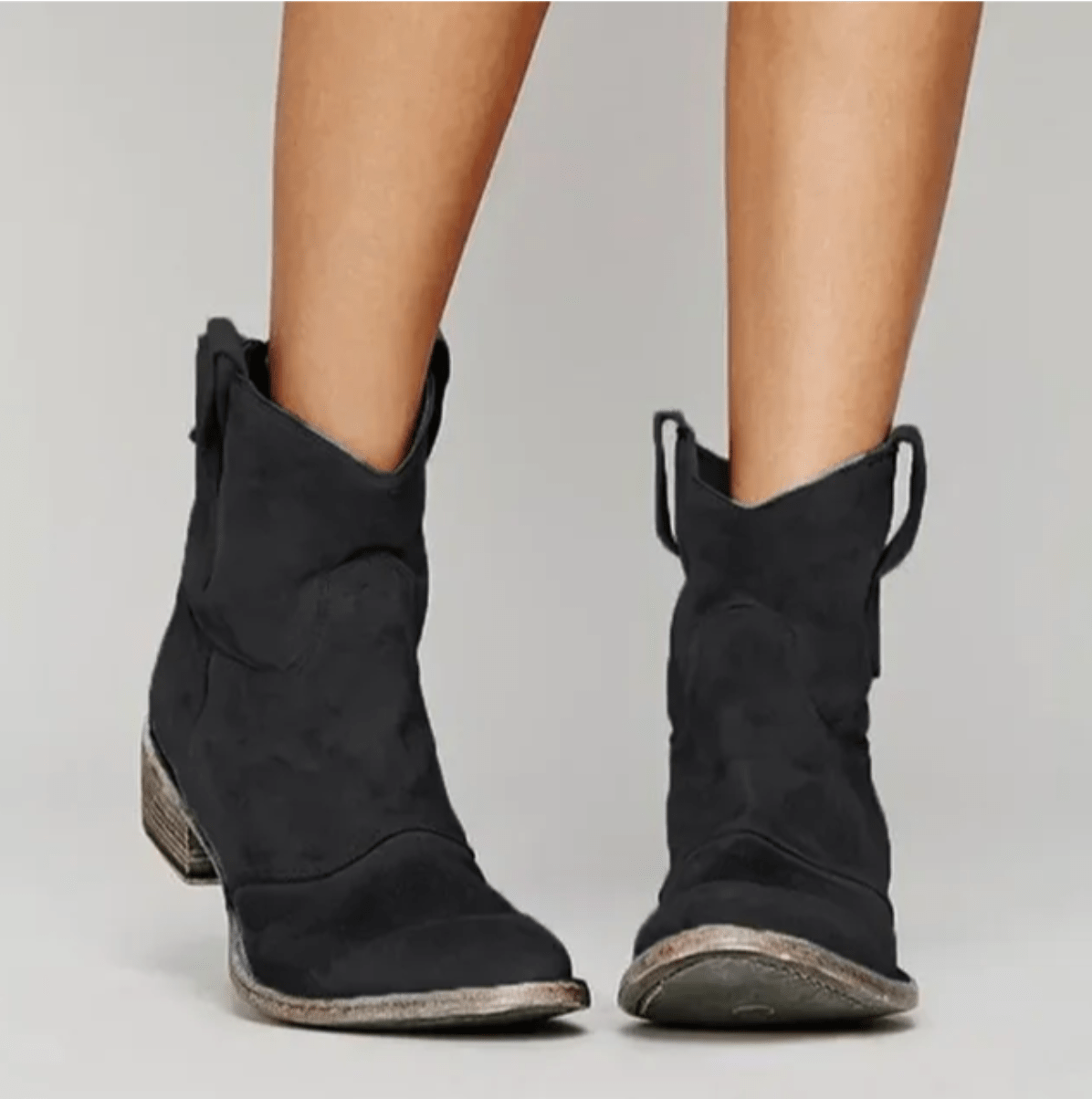 Bottines Western Femme Romane en Cuir à Talon Bas