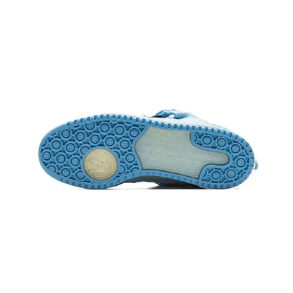Adidas Forum Low x Bad Bunny Blue Tint baskets basses homme et femme en cuir bleu, vue arrière