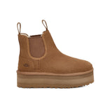 UGG Neumel Plateforme Chelsea Camel – Bottines Chelsea Femme en Daim et Peau de Mouton