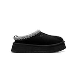 UGG Tazz Black – Sabots Plateforme Femme en Daim et Peau de Mouton