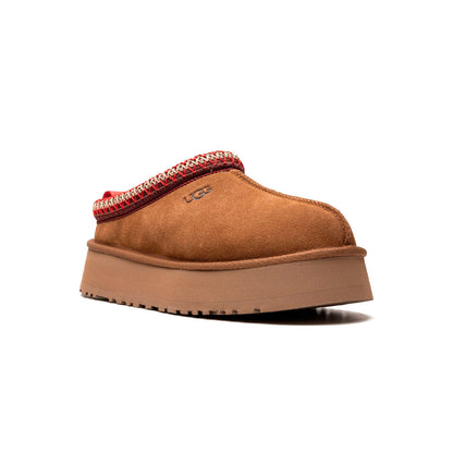 UGG Tazz Camel chaussons à plateforme femme en daim et peau de mouton camel, vue de face