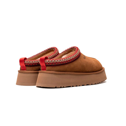 UGG Tazz Camel chaussons à plateforme femme en daim et peau de mouton camel, détail semelle