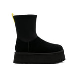 UGG Classic Dipper Boot Black – Bottes Plateforme Femme en Daim et Maille Stretch