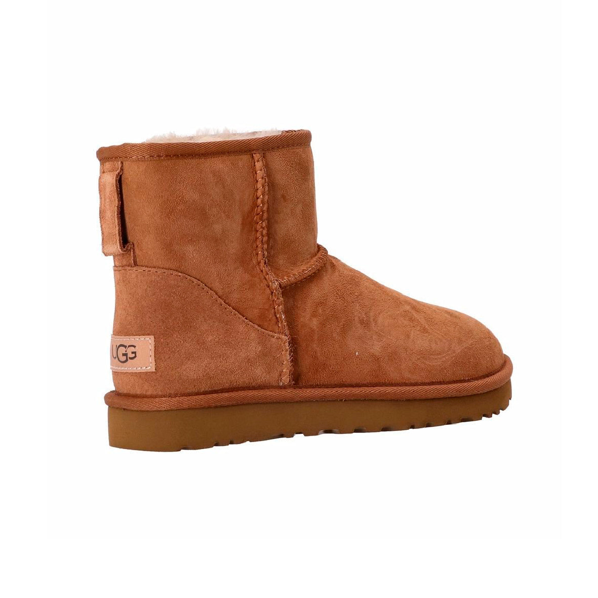 UGG Classic Camel bottes fourrées femme en daim et peau de mouton camel, détail semelle