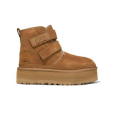 UGG Neumel Plateforme Camel – Bottines Plateforme Femme en Daim et Peau de Mouton